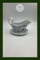 Royal Copenhagen Musselmalet Riflet Saucekande med Underskål No 200