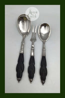 Danish Silver / Wood Serving Set (2+1) (1923)