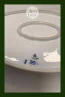 Royal Copenhagen Stel No 93 Hvid Halvblonde m. Blomster og Guldkant Ovalt Fad