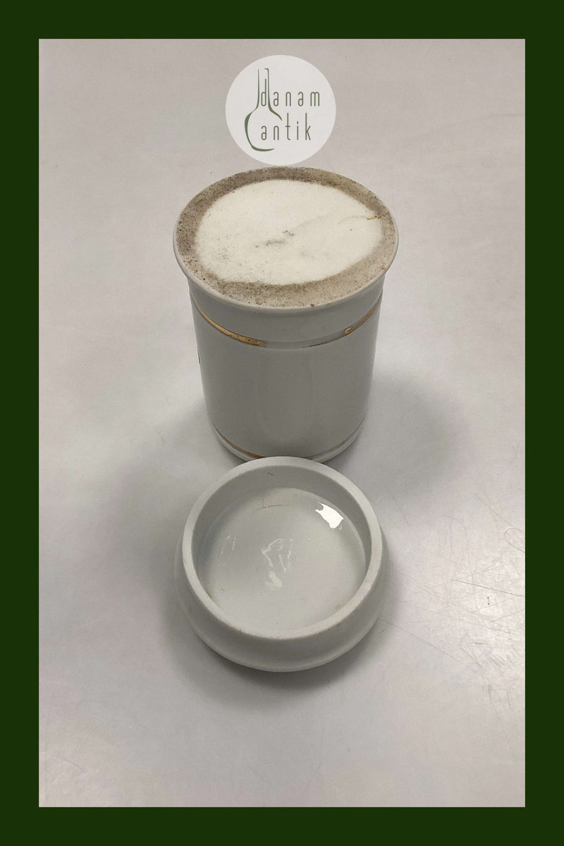 Apotekerkrukke i porcelæn: EXTRACT. CASCARIL.