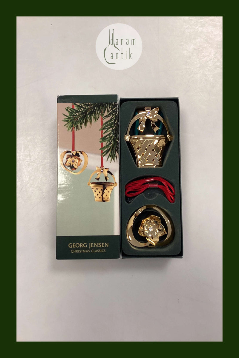 Georg Jensen Christmas Classics Julepynt 2008 - Julerose og Blomsterkurv