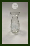 Klart Hyacintglas med bladdekoration