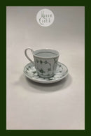 Royal Copenhagen Grøn Musselmalet Riflet Højhankskop No. 093 / 094