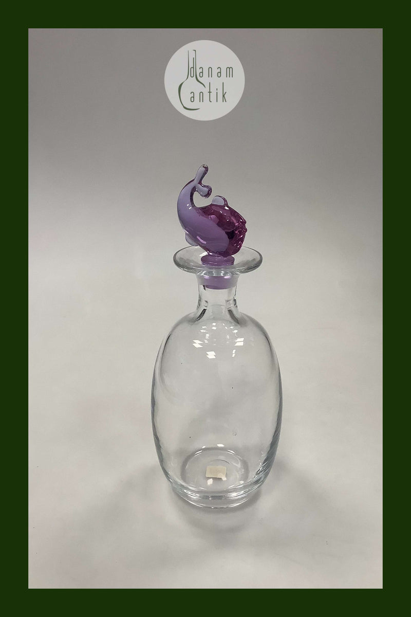 Holmegaard Glasværk Noah Karaffel med Lyserød Fisk