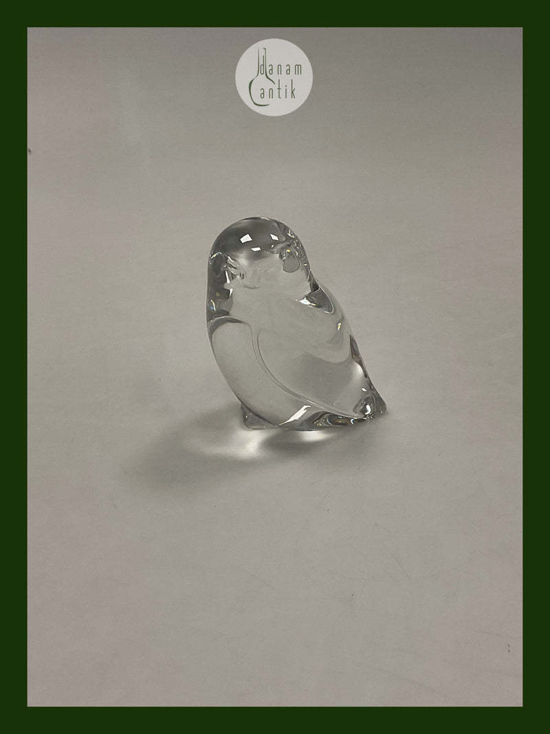 Hadeland Glasværk Norge Glas Figur af Ugle  Måler 8cm / 3.35 inch