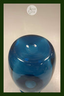 Holmegaard Capri vase in blue glass