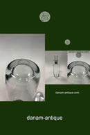 Holmegaard Karaffel i klart glas med sølv hals