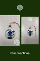 Royal Copenhagen Porcelain Drop Ornament - Jingle Bells 1988