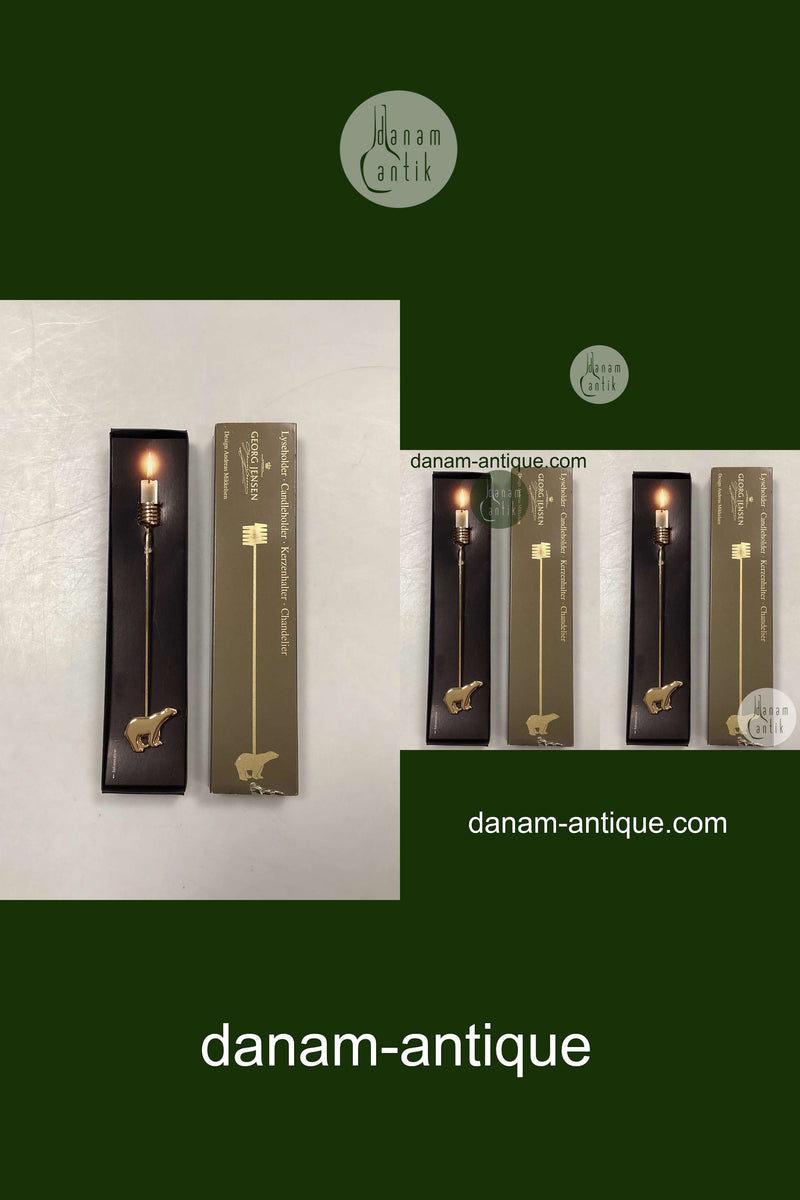 Georg Jensen Golden Christmas Lyseholder - Isbjørn 1997