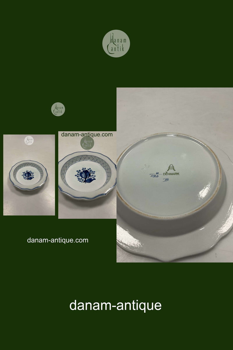 Royal Copenhagen / Aluminia Blå Tranquebar Skål No. 2660