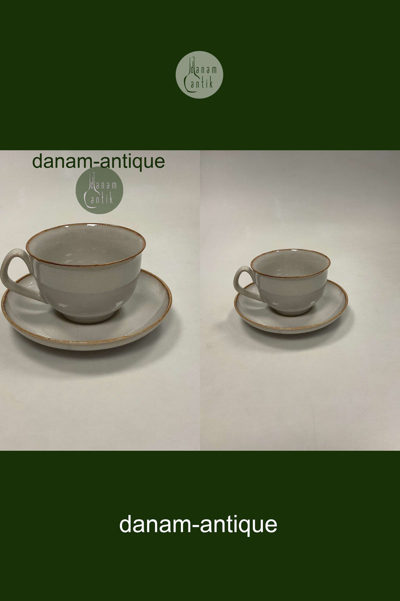 Bing og Grøndahl Glaseret Stentøj Coppelia Thekop med Underkop No 475