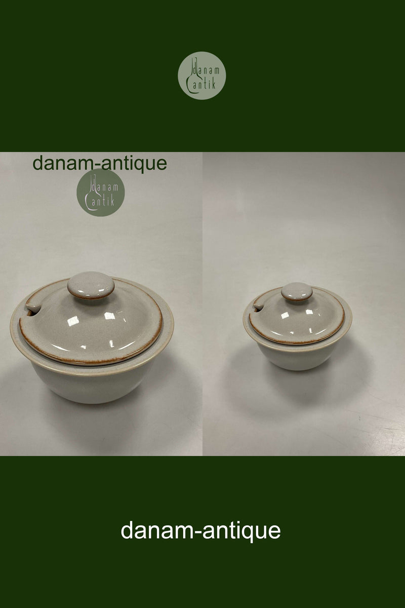 Bing og Grøndahl Glaseret Stentøj Coppelia Sennepskrukke No. 552