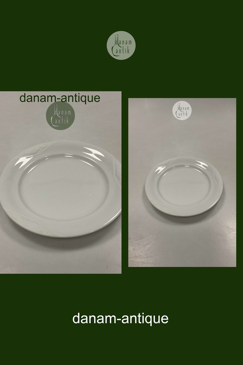 Royal Copenhagen Hvid Magnolia med uglasseret relief Kagetallerken No 617