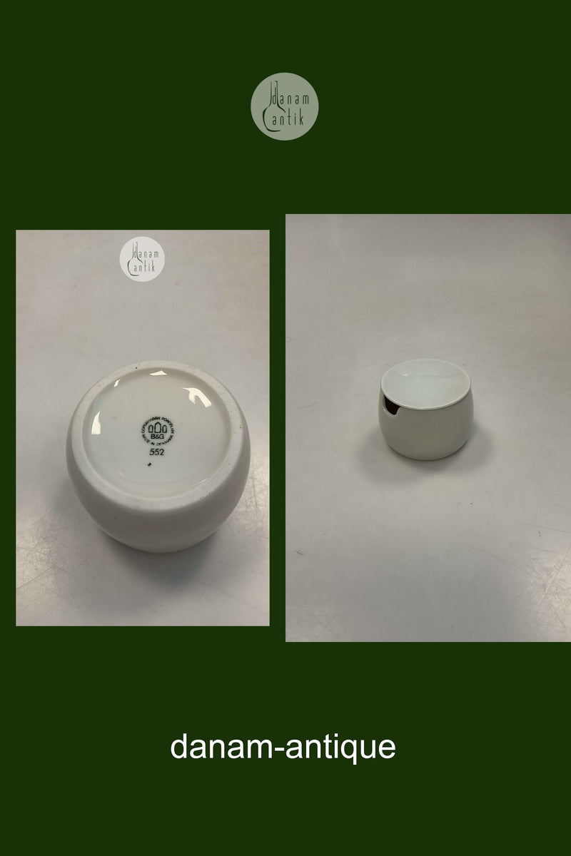 Bing og Grøndahl Henning Koppel Hvid Lille Marmelade eller Sukkerskål No 552