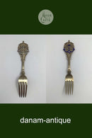 Anton Michelsen Mindegaffel Forgyldt Sterling Sølv 1935