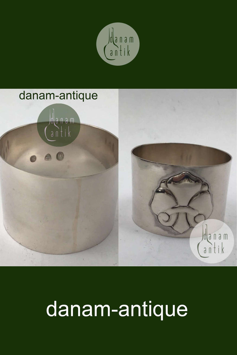 Dansk Arbejde Sølv Fransk Lilje Servietring (1920)