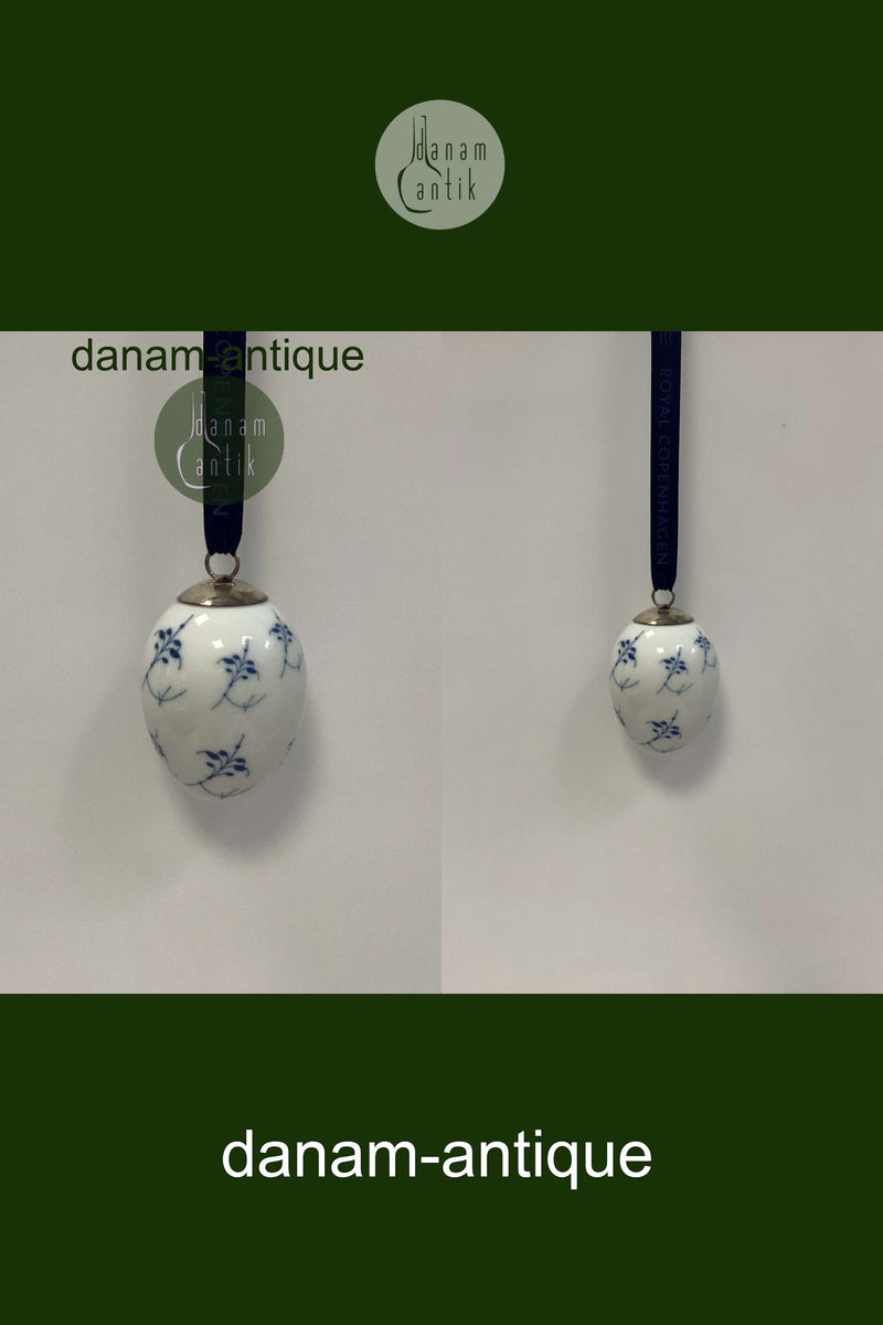 Royal Copenhagen Musselmalet Riflet Påskeæg - Palmette 2005