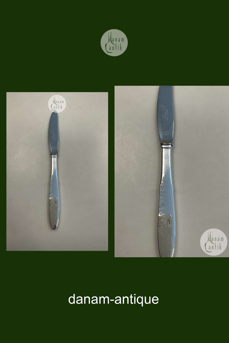 Georg Jensen Sølvplet Mermaid Frokostkniv langt skaft