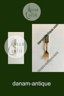 A. Michelsen 1988 Julegaffel Forgyldt Sterling Sølv med emalje