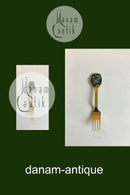 A. Michelsen 1983 Julegaffel Forgyldt Sterling Sølv med emalje