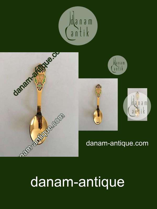 A. Michelsen 1982 Juleske Forgyldt Sterling Sølv med emalje