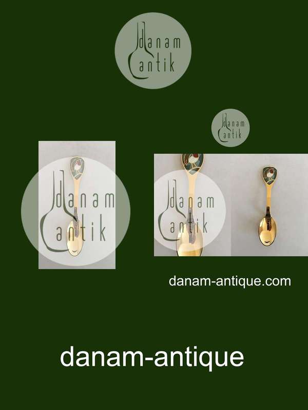 A. Michelsen 1981 Juleske Forgyldt Sterling Sølv med emalje