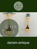 A. Michelsen 1977 Julegaffel Forgyldt Sterling Sølv med Emalje