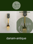 A. Michelsen 1973 Julegaffel Forgyldt Sterling Sølv med Emalje