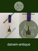 A. Michelsen 1964 Julegaffel Forgyldt Sterling Sølv med Emalje