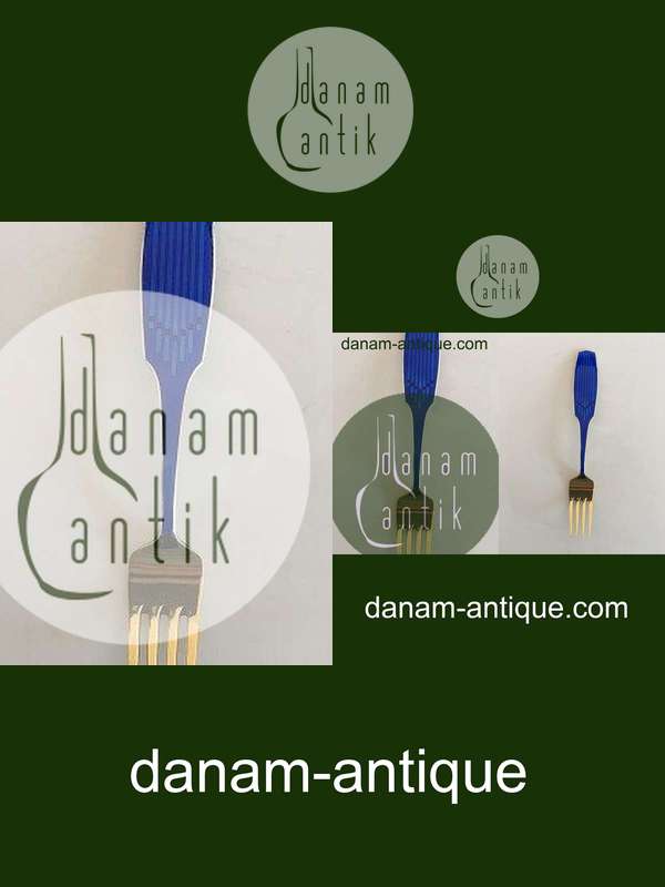 A. Michelsen 1961 Julegaffel  Forgyldt Sterling Sølv med Emalje