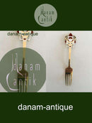 A. Michelsen 1952 Julegaffel Forgyldt Sterling Sølv med Emalje