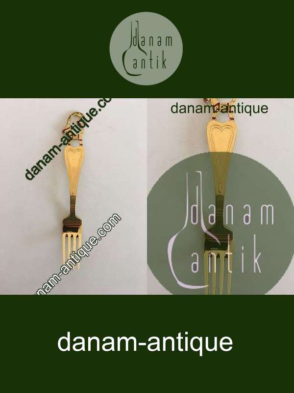 A. Michelsen 1948 Julegaffel Forgyldt Sterling Sølv med Emalje