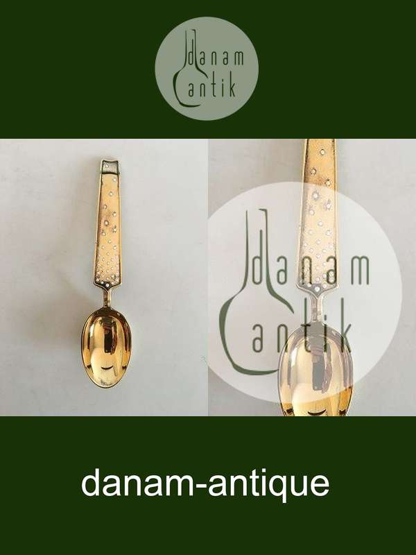 A. Michelsen 1947 Juleske Forgyldt Sterling Sølv med Emalje