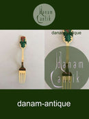 A. Michelsen 1946 Julegaffel  Forgyldt Sterling Sølv med Emalje