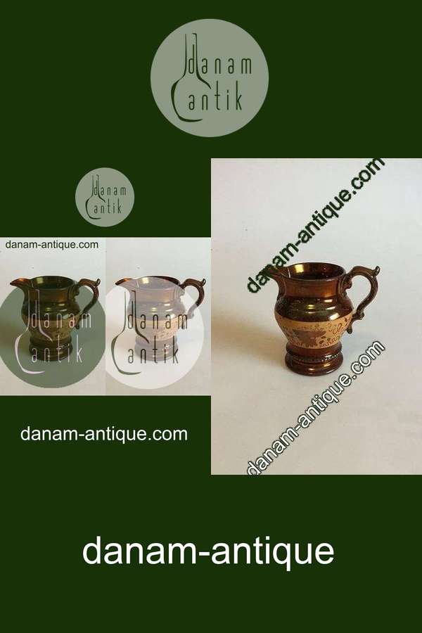 Engelsk kobber lustre Kande. Keramik