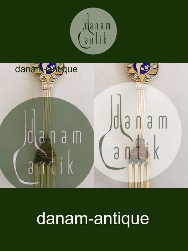 A. Michelsen 1931 Julegaffel Forgyldt Sterling Sølv med Emalje