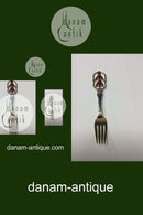 Anton Michelsen Christmas Fork 1928. Gilded Sterling Silver with enamel