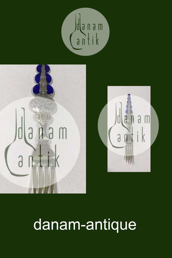 A. Michelsen 1927 Julegaffel Forgyldt Sterling Sølv med Emalje