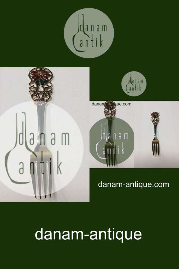 Anton Michelsen Julegaffel 1925 Forgyldt Sterling Sølv med Emalje