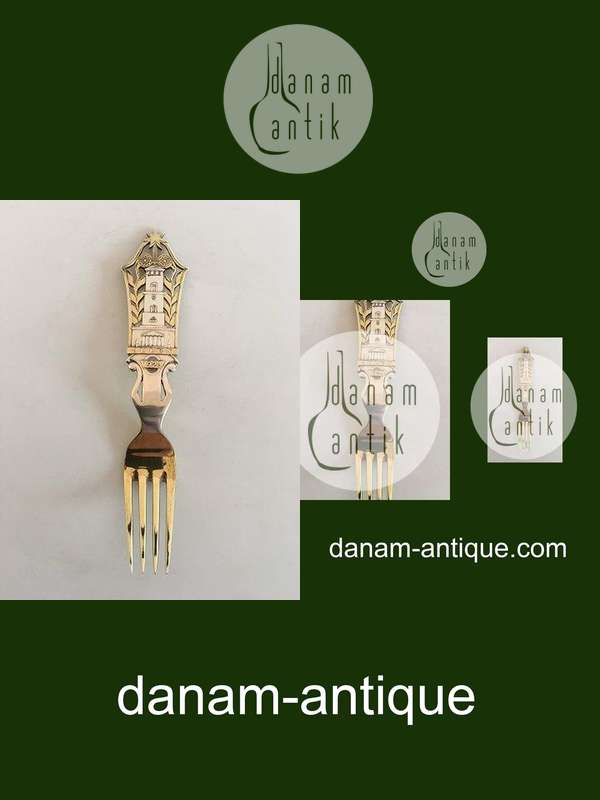 A. Michelsen Julegaffel 1923 Forgyldt Sterling Sølv