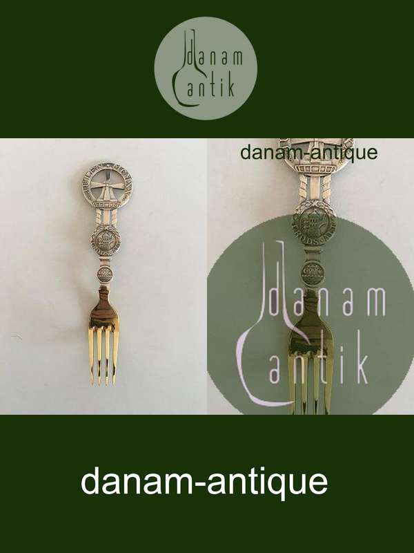 A. Michelsen 1920 Julegaffel Forgyldt Sterling Sølv