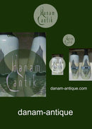 Lichte Art Nouveau Porcelæns Vase med Skibe