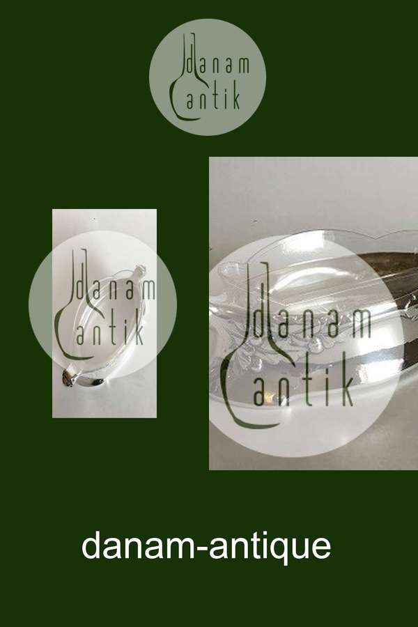 Frugtskål, sølvplet, med glasindsats.