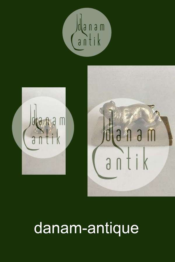 Brevpresser af Bronze med hund