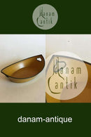 English Bread Basket of Yellow painted metal