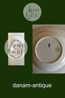 Derby Fajance dyb tallerken/platte med blomsterdekoration i rød, blå, grøn og guld