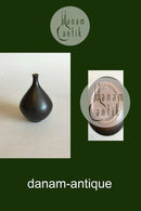 Höganäs Sortbrunglaseret vase No 1031