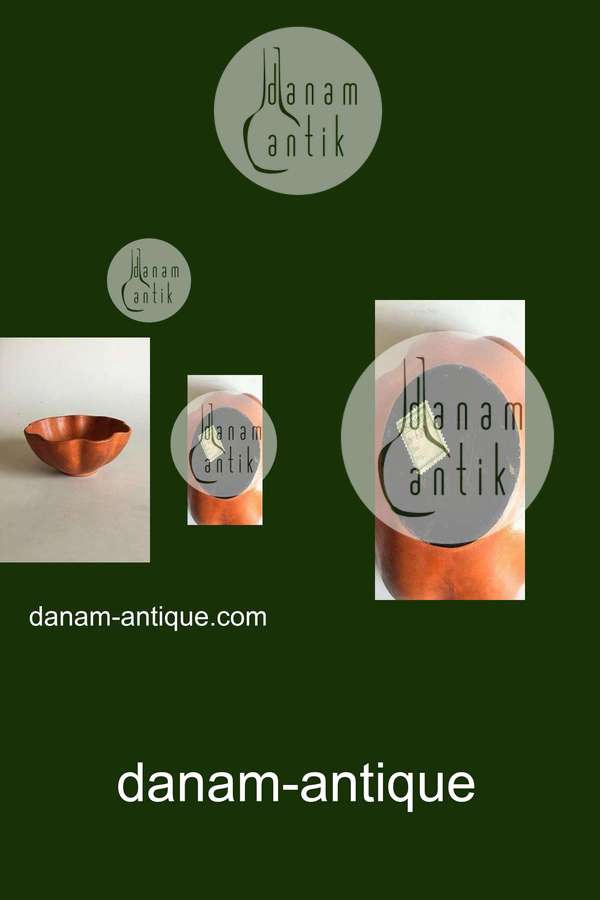 Herman A. Kahler Orange Uranium Glaze Bowl No 689