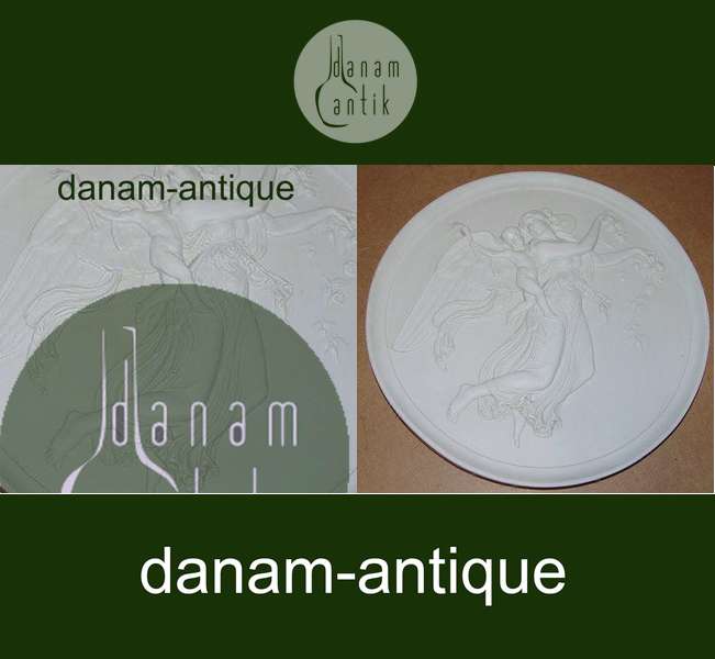 Royal Copenhagen Bisque Plate Day No 86. Copy from 1840 after Thorvaldsens original from Rom 1815. Measures 26cm