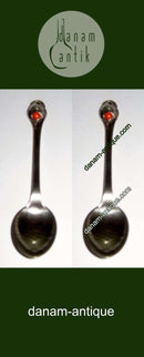 Evald Nielsen Silver Spoon with Stones（エバルトニールセン シルバースプーン ウィズ ストーン